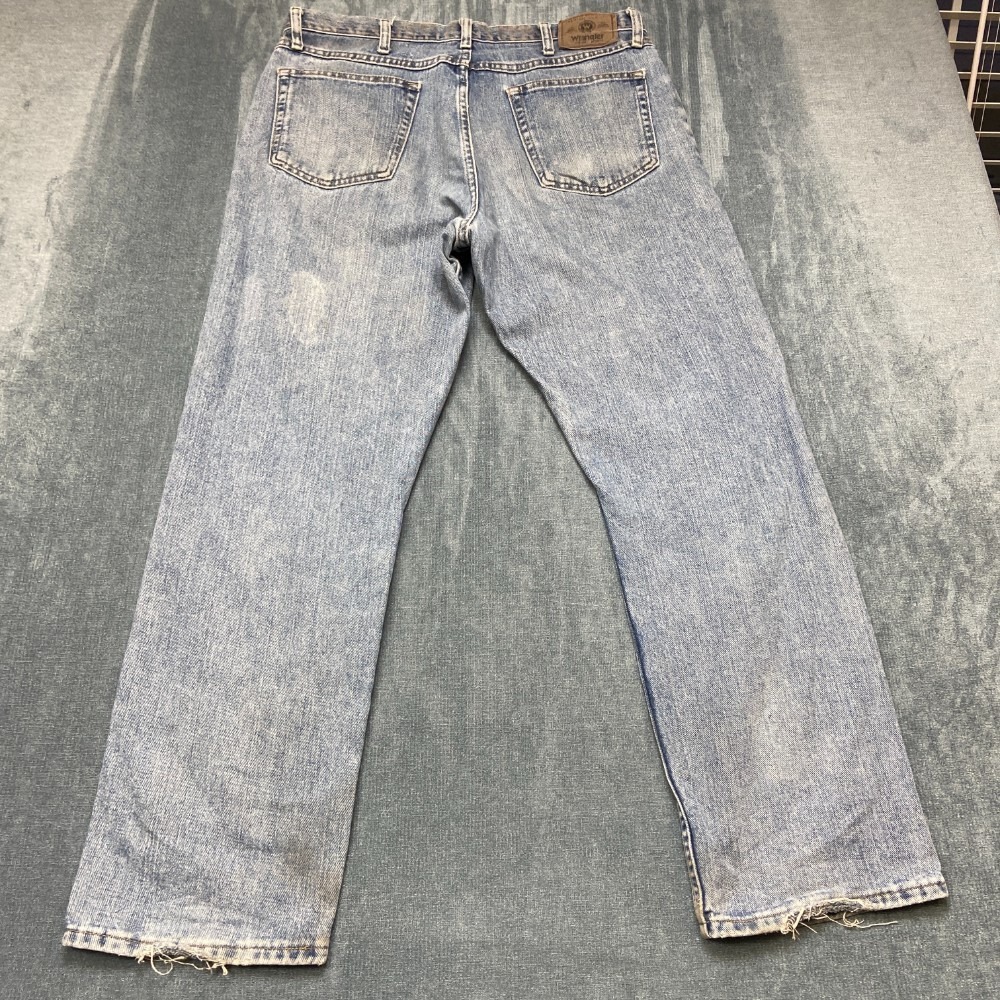 Wrangler Five Star Premium Relaxed Fit Jeans Men 34x30 Blue Denim Travel Comfort